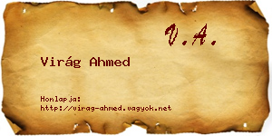 Virág Ahmed névjegykártya